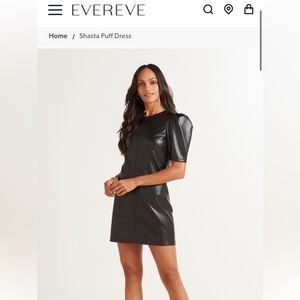 BB Dakota fox leather black mini dress. Size small